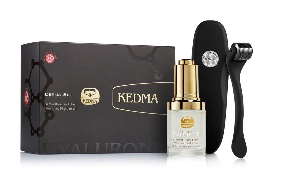 Kedma Derma Roller and Elixir+ Nourishing Night Serum Set